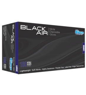 Black Air Nitrile Gloves - medium