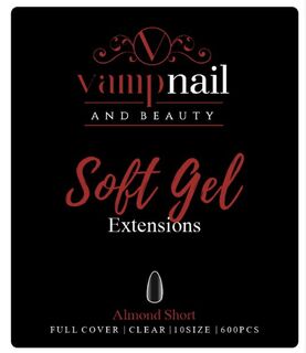 Vamp Soft Gel Tips - Almond Short