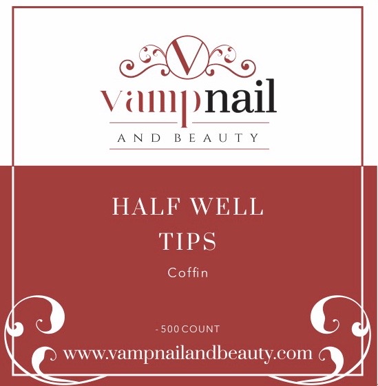 Vamp Half Well Tips - Coffin Natural