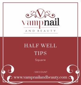 Vamp Half Well Tips - Square Natural